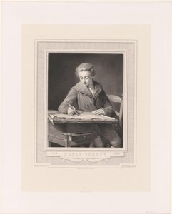 Portret van Carle Vernet door Achille Jacquet