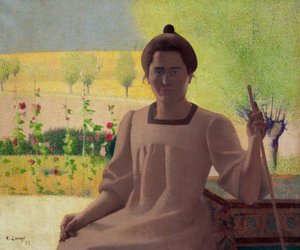Contrejour – Portret van de vrouw van de kunstenaar door Achille Lauge