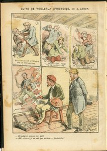 Illustratie van Achille Lemot (1846-1909) in Le Pelerin, 20/05/06 - Reeks historische schilderijen - Anarchisme, Radicalisme, Kunst, Revolutie, Opportunisme, Onveiligheid, Socialisme - Schilders kunstenaars door Achille Lemot