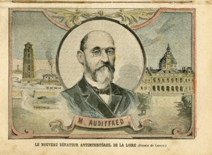 Illustratie van Achille Lemot in Le Pelerin - De nieuwe anti-ministeriële Senator van de Loire - Senator Audiffred Honore door Achille Lemot