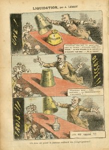 Illustratie van Achille Lemot in Le Pelerin, 23/06/07 - Liquidatie - Spel, Religie Geloof, Zilver, Katholicisme - Miljard van Congregaties - Honneteau door Achille Lemot
