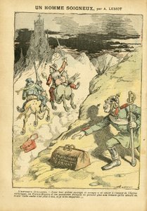 Illustratie in Le Pelerin, 28/05/05 - Een zorgvuldige man - Antiklerikalisme, Sociaal, Kolonisatie Kolonialisme, Franco-Maconisme, Oriënt, Religie Geloof, Linkse Blok, Socialisme, Protectoraat van Oosters Katholicisme, Katholiek Kat door Achille Lemot