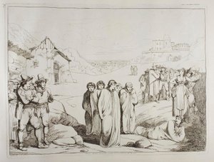 Zakkenrace aan de rand van Rome door Achille Pinelli
