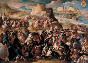 De Slag bij Oran, 1699 door Acisclo Antonio Palomino de Castro y
