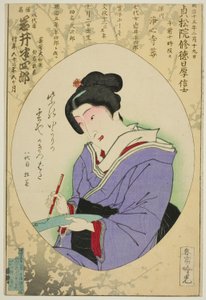 Herdenkingsportret van de acteur Iwai Hanshiro VIII