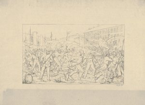 Slag bij Baltimore, 19 april 1861 uit Confederate War Etchings, 1861-63