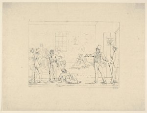 Een vervanger kopen in het noorden tijdens de oorlog uit Confederate War Etchings, 1861-63 door Adalbert John Volck