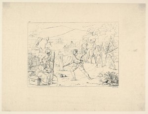 Vorming van Guerrilla Bendes uit Confederate War Etchings door Adalbert John Volck