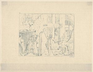 Vrije zwarte mensen in het noorden uit Confederate War Etchings, 1861-63 door Adalbert John Volck
