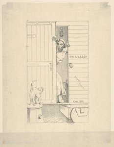 Doortocht door Baltimore uit Confederate War Etchings, 1861-63 door Adalbert John Volck