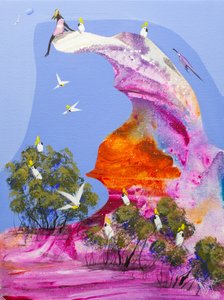 Kleurrijke kaketoeënslapplaats