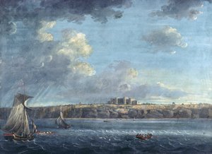 Highcliffe, nabij Christchurch, vanaf de zee door Adam Callander