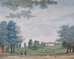 Het Grote Huis en Park in Chawton, c.1780