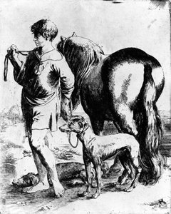 Jongen met een paard en twee honden, c.1597-1610