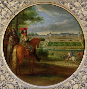 Uitzicht op het Nieuwe Paleis van Saint-Germain vanaf de terraszijde, 1669 door Adam Frans van der Meulen