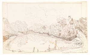 Lange Dam. Fredensborg door Adam Gottlob Gjelstrup