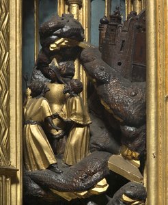 Aanbidding der Wijzen (detail) door Adam Kraft
