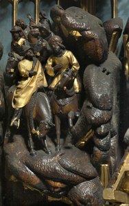 Aanbidding der Wijzen (detail) door Adam Kraft