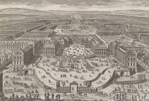 Algemeen uitzicht op het kasteel van Versailles door Adam Perelle