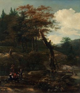 Boslandschap met reizigers, late 1640s
