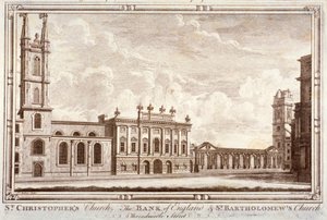 Bank of England, St Christopher-le-Stocks en St Bartholomew-by-the-Exchange, Londen door Adam Smith