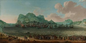 Overwinning op de Spanjaarden bij Gibraltar door een vloot onder bevel van admiraal Jacob van Heemskerck, 25 april 1607