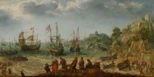 Schepen voor een Rotsachtige Kust