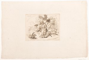 Juda geeft Tamar zijn zegelring Zes prenten naar tekeningen van Rembrandt, bewaard in de Hofbibliothek te Wenen door Adam von Bartsch