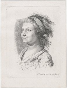Portret van Maria Anna Schaubach, 1785 door Adam von Bartsch