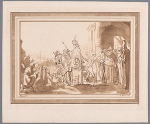Salomo rijdend op Davids ezel Prenten naar tekeningen van Rembrandt bewaard in de Hofbibliothek te Wenen