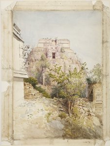 Huis van de Tovenaar, Uxmal, Mexico door Adela Breton