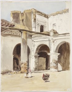 Ruïne - oud huis in Chalchicomula, Staat Publa, Mexico