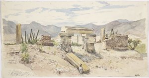 Ruïnes in Mitla, Oaxaca, Mexico