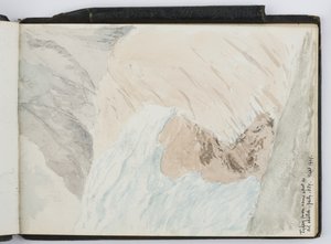 Schetsboek van aquarellen, tekeningen en notities, Noord- en Zuid-Amerika en Europa, 1909-1910, gebonden in groen leer