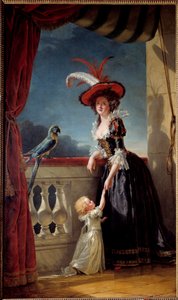 Portret van Louise Elisabeth van Frankrijk en haar zoon Don Ferdinand
