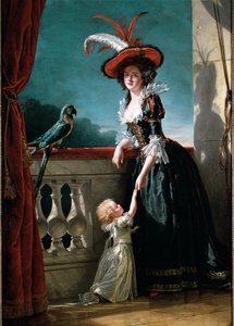 Portret van Louise Elisabeth van Frankrijk en haar zoon, Don Ferdinand