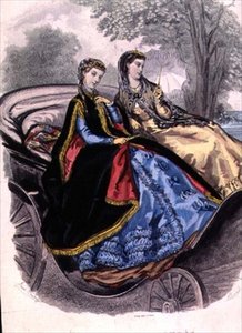 Damesjurken van Madame Breant-Castel, mantels van de Grands Magazins du Louvre uit de 