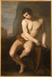 Mannelijke naakt (Prometheus) door Adeodato Malatesta or Malatesti