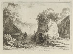 Vue du Tombeau de Virgile uit Differentes vues dessinées d