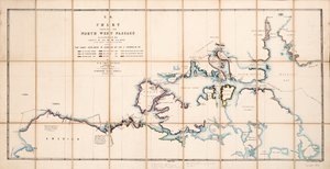 Kaart van de Noordwestelijke Doorvaart ontdekt door Kapitein R. Le M. McClure, HMS 