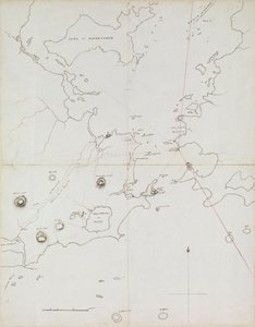 Kaart van de haven van Rio de Janeiro, Brazilië, c.1849