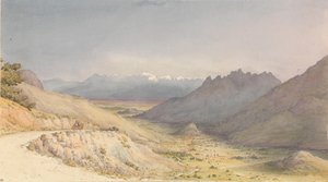 De Cuesta de Chacabuco, kijkend naar San Felipe de Aconcagua [Chili], 14 januari 1851 door Admiral Sir Edward Gennys Fanshawe