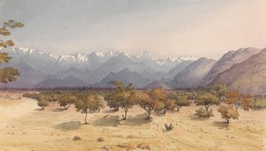 Twee mijlen van Santa Rosa [Chili], 14 januari 1851 [met de Andes en Aconcagua] door Admiral Sir Edward Gennys Fanshawe