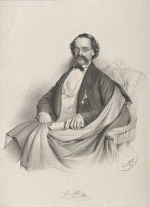 Portret van de violist en componist Heinrich Proch 1809-1878 door Adolf Dauthage