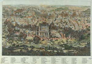 Algemeen uitzicht op historisch en modern Jeruzalem