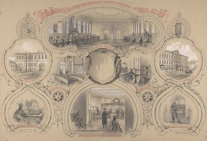 Het nieuwe telegraafkantoor in Sint-Petersburg, geopend op 14 oktober 1862, 1862 door Adolf Jossifovich Charlemagne