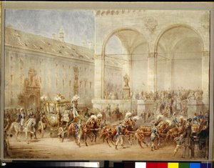 Vertrekceremonie van keizer Nicolaas I