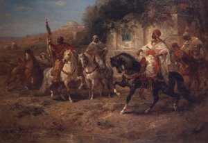 Arabische Ruiters bij een Fontein