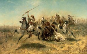 Arabische Ruiters in de Aanval, 1869