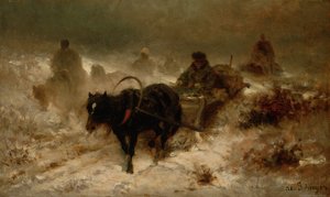 Terug naar Huis, 19e eeuw door Adolf Schreyer